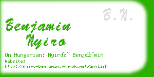 benjamin nyiro business card
